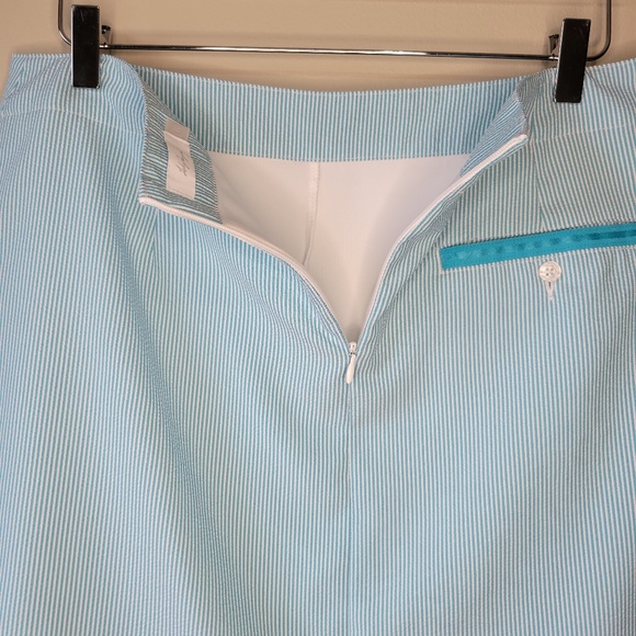 Lady Hagen Blue & White Pin Striped Skort Textured Size 10 Athletic Golf - Picture 8 of 11